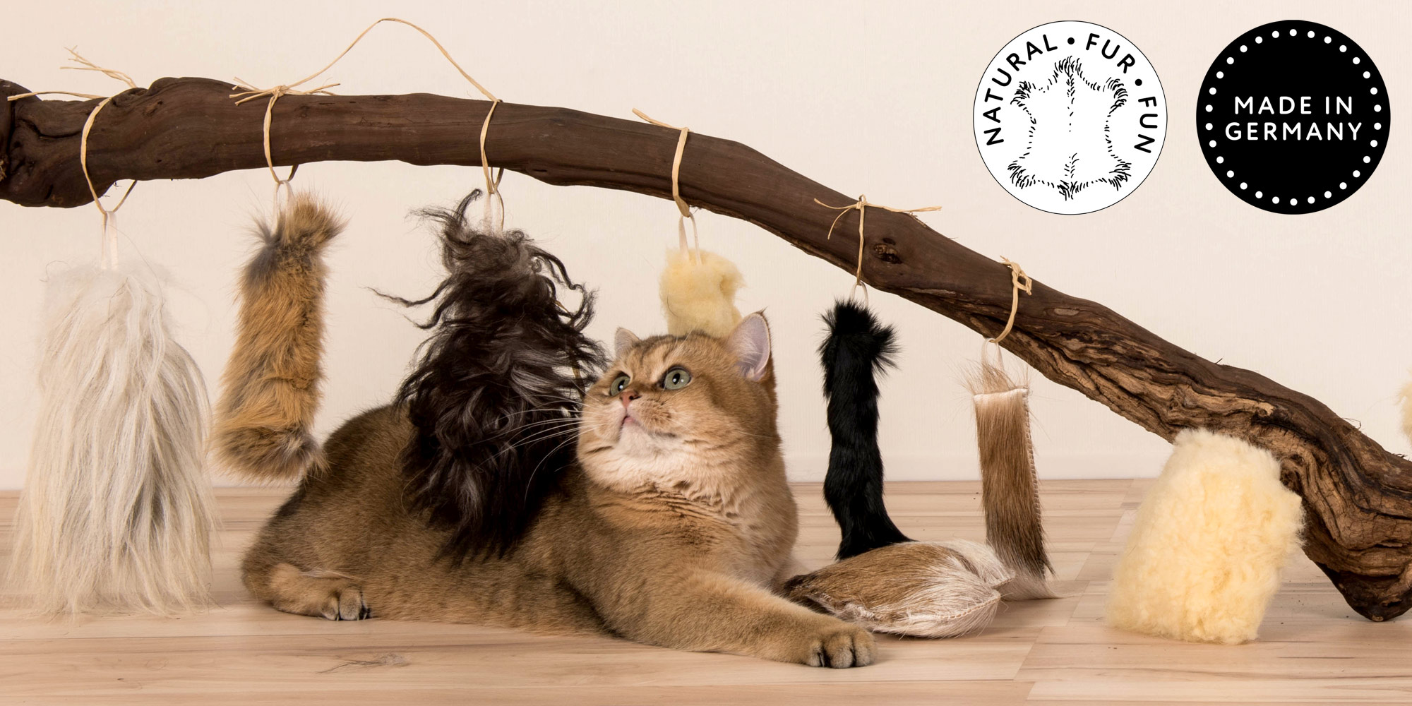 Cat toys made of real fur