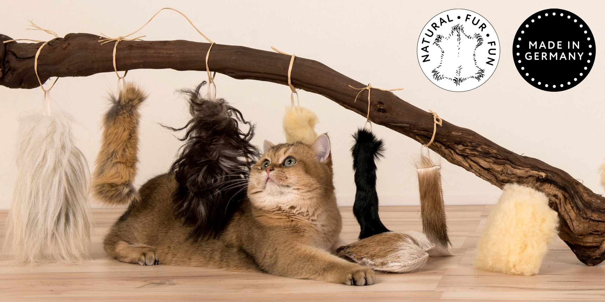 cat toys made with real fur