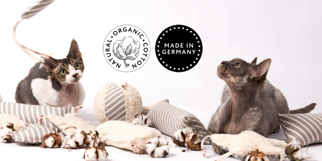 Cat Toys made of Natural Organic Cotton 